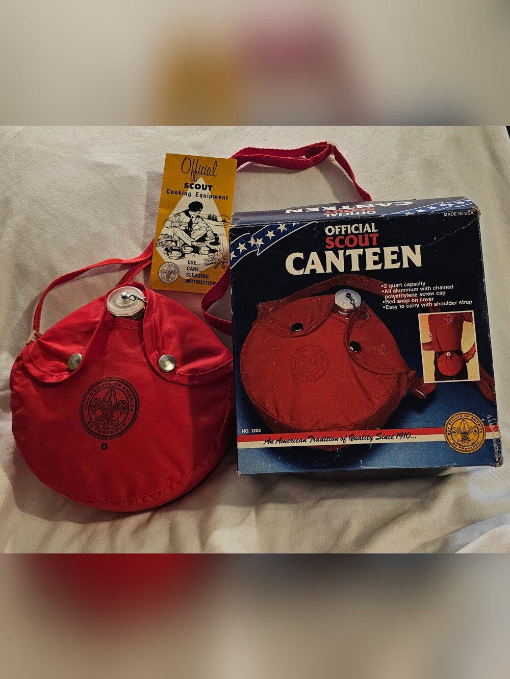 Vintage Boy Scouts Official Canteen With Box And Insert